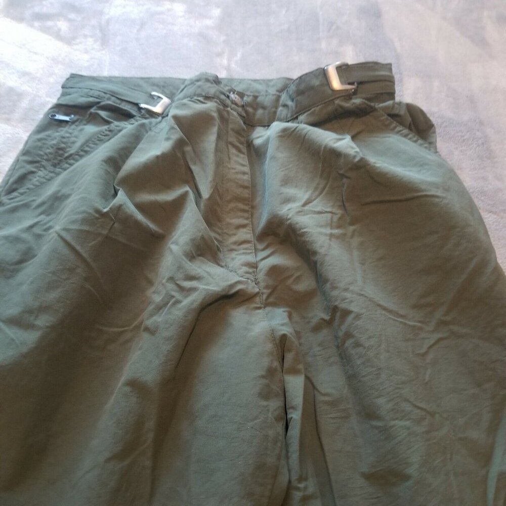 Travel Smith Women's Straight High-Rise Pants Fly Zip Pockets Gray Size Small - Picture 4 of 7